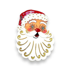 Load image into Gallery viewer, Starry Eyed Santa Brooch by 50&#39;s Vintage Dame x Lipstick &amp; Chrome