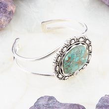 Load image into Gallery viewer, Sterling Silver and Blue Turquoise Cuff Bracelet