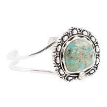 Load image into Gallery viewer, Sterling Silver and Blue Turquoise Cuff Bracelet