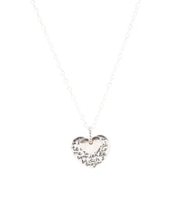 Load image into Gallery viewer, Sterling Silver Engraved Heart Pendant Neckalce