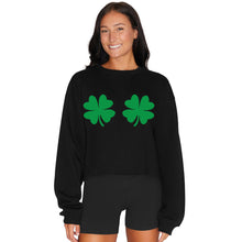 Load image into Gallery viewer, Shake Your Shamrocks Black Crewneck