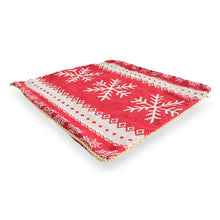 Load image into Gallery viewer, Set of 2 White Snowflakes on Red Christmas Throw Cushion Pillow Covers