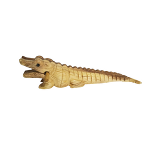 11" Wooden musical percussion instrument alligator