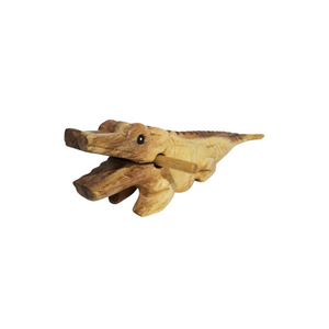 11" Wooden musical percussion instrument alligator