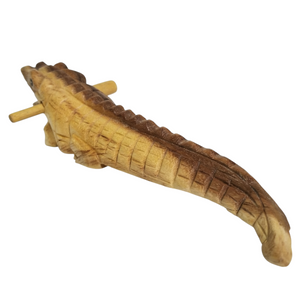 11" Wooden musical percussion instrument alligator