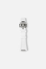 Load image into Gallery viewer, FKM Rubber Strap: White/Steel