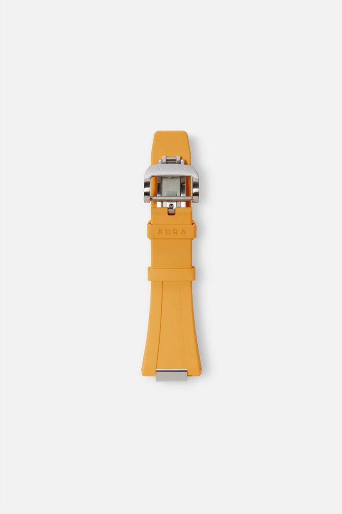 FKM Rubber Strap: Apricot/Steel