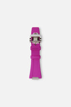 Load image into Gallery viewer, FKM Rubber Strap: Magenta/Steel