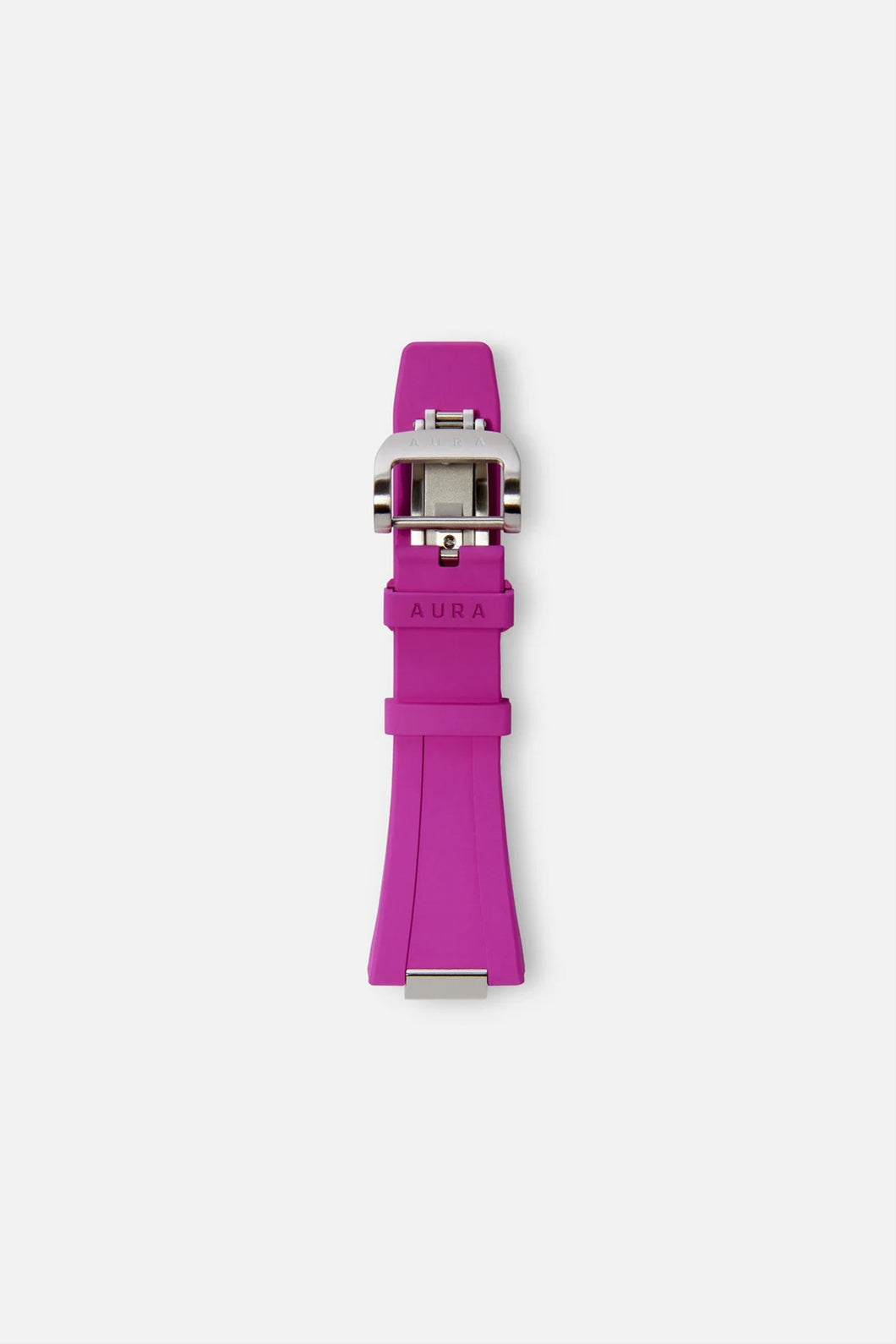 FKM Rubber Strap: Magenta/Steel