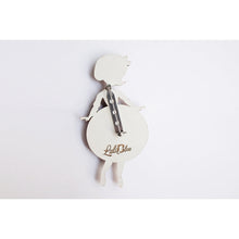 Load image into Gallery viewer, Striped Christmas Lady Ornament Brooch by Laliblue