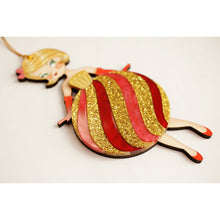 Load image into Gallery viewer, Striped Christmas Tree Ornament by Laliblue