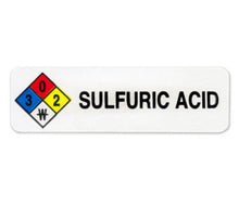 Load image into Gallery viewer, &quot;Sulfuric Acid&quot; HMIG Safety Labels, 0.75&quot; x 2.5&quot;, 250/ROLL