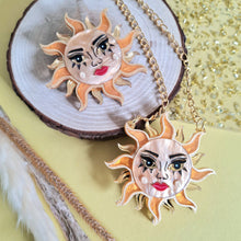 Load image into Gallery viewer, Sun Goddess Brooch by Cherryloco Jewellery
