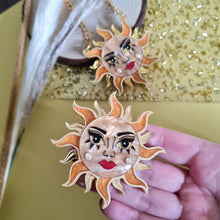 Load image into Gallery viewer, Sun Goddess Brooch by Cherryloco Jewellery