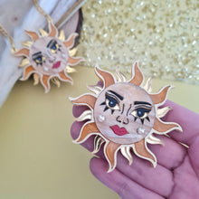 Load image into Gallery viewer, Sun Goddess Brooch by Cherryloco Jewellery