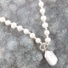 Load image into Gallery viewer, Sunday Best Pearl Toggle Necklace