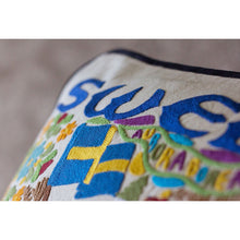 Load image into Gallery viewer, Sweden Hand-Embroidered Pillow