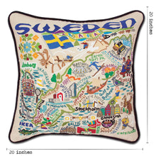 Load image into Gallery viewer, Sweden Hand-Embroidered Pillow