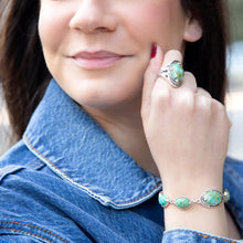 Load image into Gallery viewer, Sweet Dreams Faceted Blue Turquoise and Sterling Silver Ring