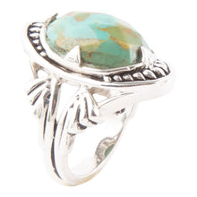 Load image into Gallery viewer, Sweet Dreams Faceted Blue Turquoise and Sterling Silver Ring