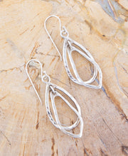 Load image into Gallery viewer, Swirled Sterling Silver Drop Earrings