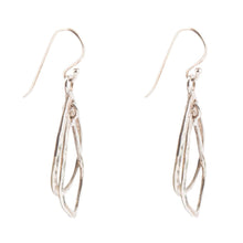 Load image into Gallery viewer, Swirled Sterling Silver Drop Earrings