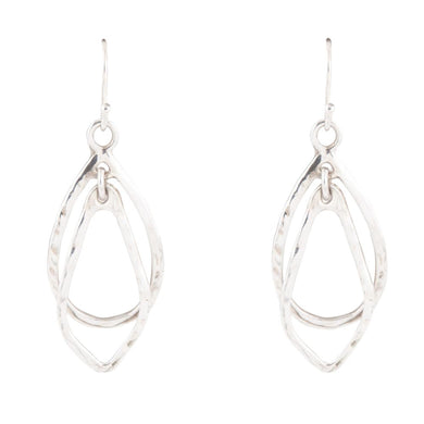 Swirled Sterling Silver Drop Earrings