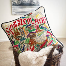 Load image into Gallery viewer, Switzerland Hand-Embroidered Pillow