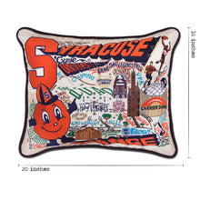 Load image into Gallery viewer, Syracuse University Collegiate Hand-Embroidered Pillow