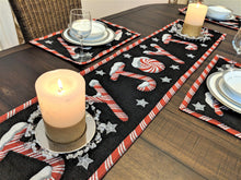Load image into Gallery viewer, DaDa Bedding Set of 8 Pieces Peppermint Joy Holiday Table Tapestry - 4 Placemats, 2 Table Runners, 2 Throw Pillow Covers (12904)