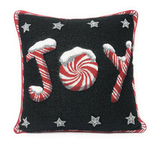 Load image into Gallery viewer, DaDa Bedding Set of 8 Pieces Peppermint Joy Holiday Table Tapestry - 4 Placemats, 2 Table Runners, 2 Throw Pillow Covers (12904)