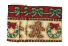Load image into Gallery viewer, DaDa Bedding Gingerbread Snowman Holiday Woven Tapestry Dining Table Runner (12917)