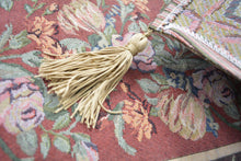 Load image into Gallery viewer, DaDa Bedding Romantic Floral Field of Roses Burgundy Red Tapestry Table Runner (5594)