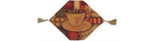 Load image into Gallery viewer, DaDa Bedding Set of 3-Pieces - Smell of Coffee Café Cup Orange Brown Woven Tapestry Dining Table Runners (9912)