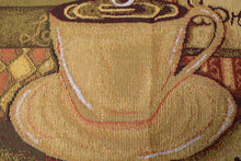 Load image into Gallery viewer, DaDa Bedding Set of 3-Pieces - Smell of Coffee Café Cup Orange Brown Woven Tapestry Dining Table Runners (9912)