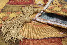 Load image into Gallery viewer, DaDa Bedding Set of 3-Pieces - Smell of Coffee Café Cup Orange Brown Woven Tapestry Dining Table Runners (9912)