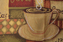 Load image into Gallery viewer, DaDa Bedding Smell of Coffee Cup Latte Java Brown Tapestry Table Runner Cloth (9912)
