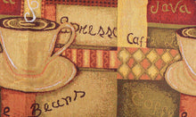 Load image into Gallery viewer, DaDa Bedding Smell of Coffee Cup Latte Java Brown Tapestry Table Runner Cloth (9912)