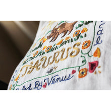 Load image into Gallery viewer, Taurus Astrology Hand-Embroidered Pillow by Cat Studio