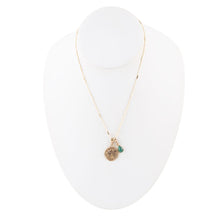 Load image into Gallery viewer, Taurus - Zodiac Green Malachite Golden Charm Necklace