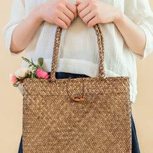 Load image into Gallery viewer, Handmade Rattan Storage Bags with Button