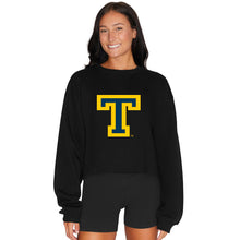 Load image into Gallery viewer, Trinity College Black Cropped Crewneck