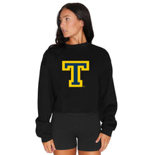 Load image into Gallery viewer, Trinity College Black Cropped Crewneck