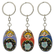 Load image into Gallery viewer, Set of 3 Metal Nesting Dolls Key Chains