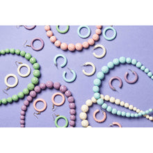 Load image into Gallery viewer, Tea Heavy Carve Drop Hoop Earrings by Splendette