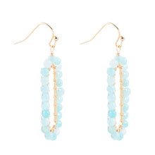 Load image into Gallery viewer, Teal Agate Endless Loop Earrings