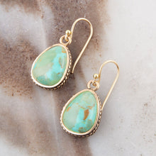 Load image into Gallery viewer, Teardrop Turquoise Drop Earrings