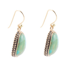 Load image into Gallery viewer, Teardrop Turquoise Drop Earrings