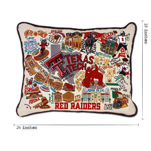 Load image into Gallery viewer, Texas Tech University Collegiate Embroidered Pillow by Cat Studio