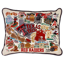 Load image into Gallery viewer, Texas Tech University Collegiate Embroidered Pillow by Cat Studio